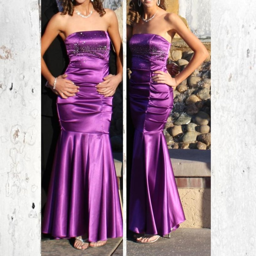 Cache Violet Purple Prom Dress - Picture 4 of 11